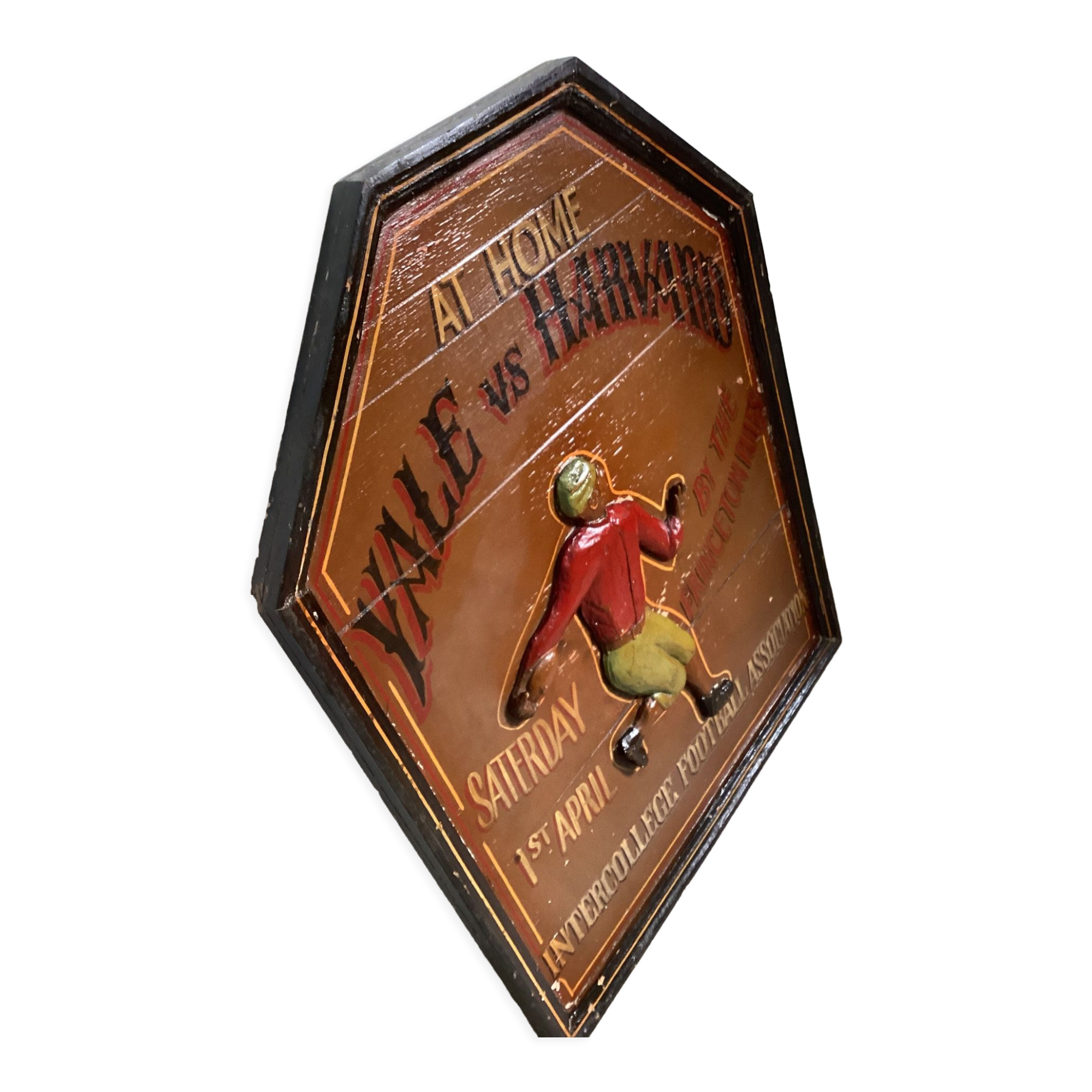 Wooden painting with relief