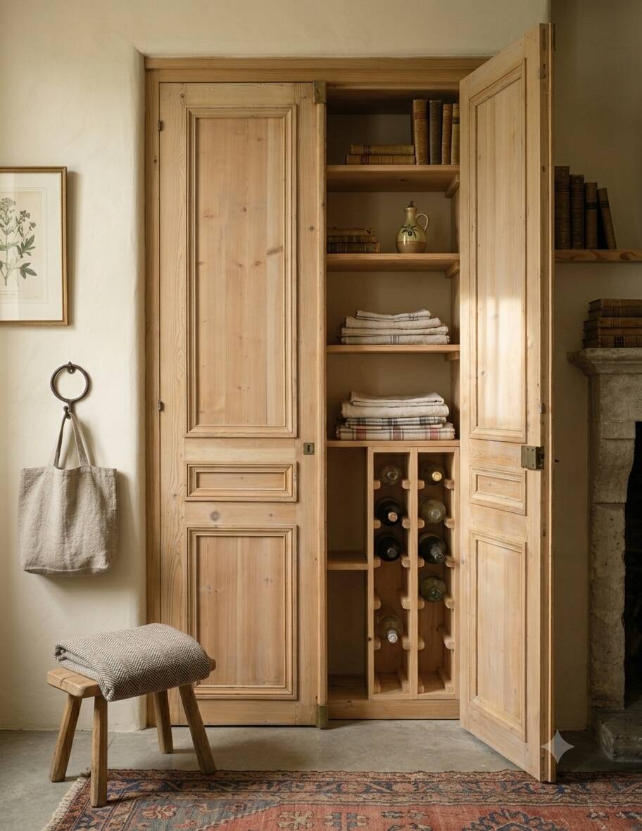 Pair of pine doors from the 19th century.