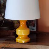 Designer orange glass lamp from the 70s