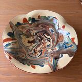 Glazed ceramic plate signed
