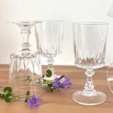 Vintage Arques crystal glasses, Louvre model