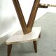 Hoge vintage plantentafel met messing en formica, plantenrek