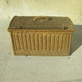 Old wicker trunk