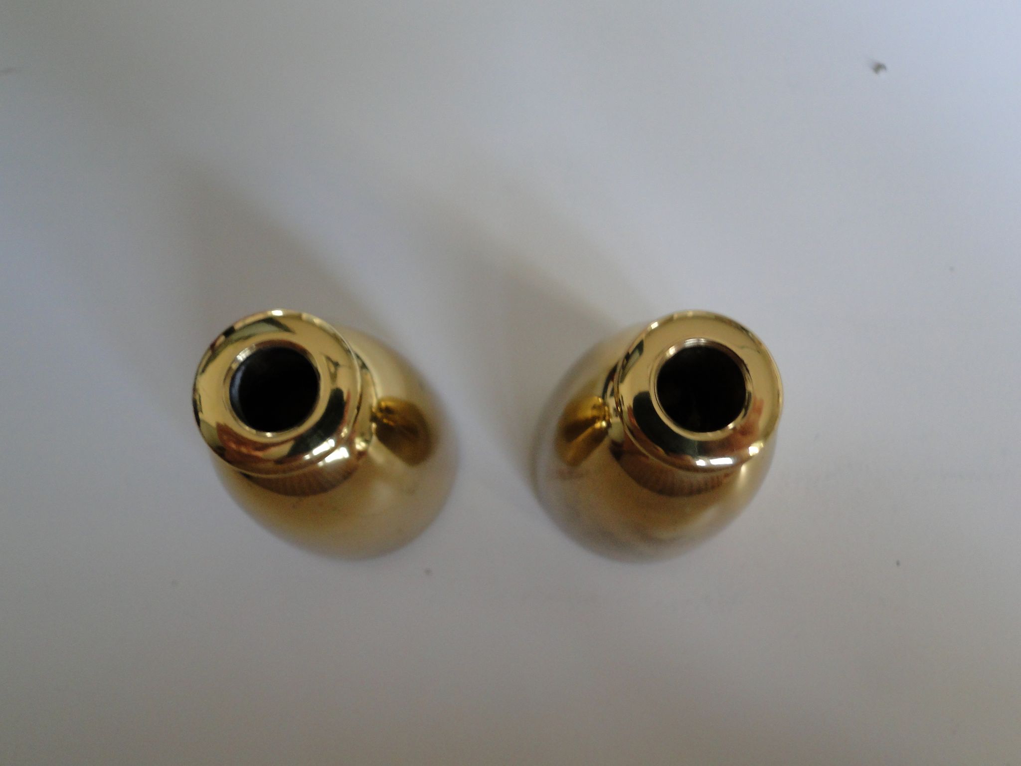 Pair of vintage brass candlesticks by Hans-Agne Jakobsson for Markaryd, 1960s