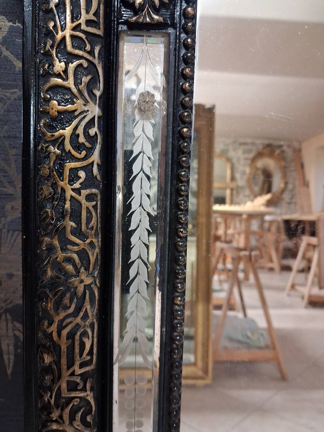 Mirror from the Napoleon III era, 124 x 83