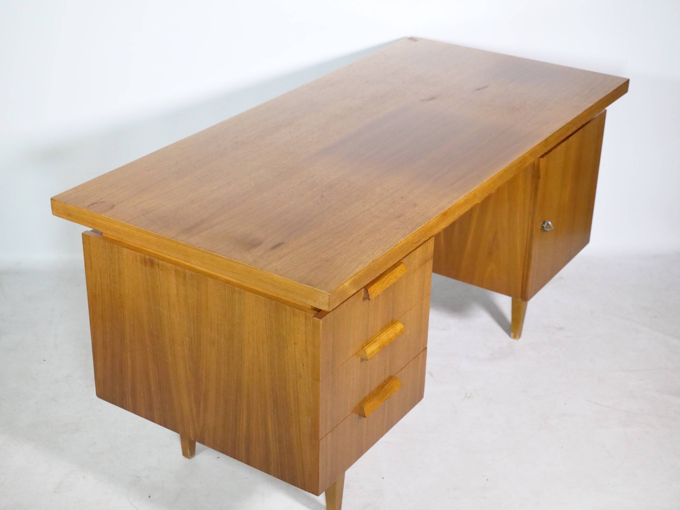 Mid-century desk, vintage design, teak, 1960s