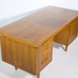 Mid-century desk, vintage design, teak, 1960s