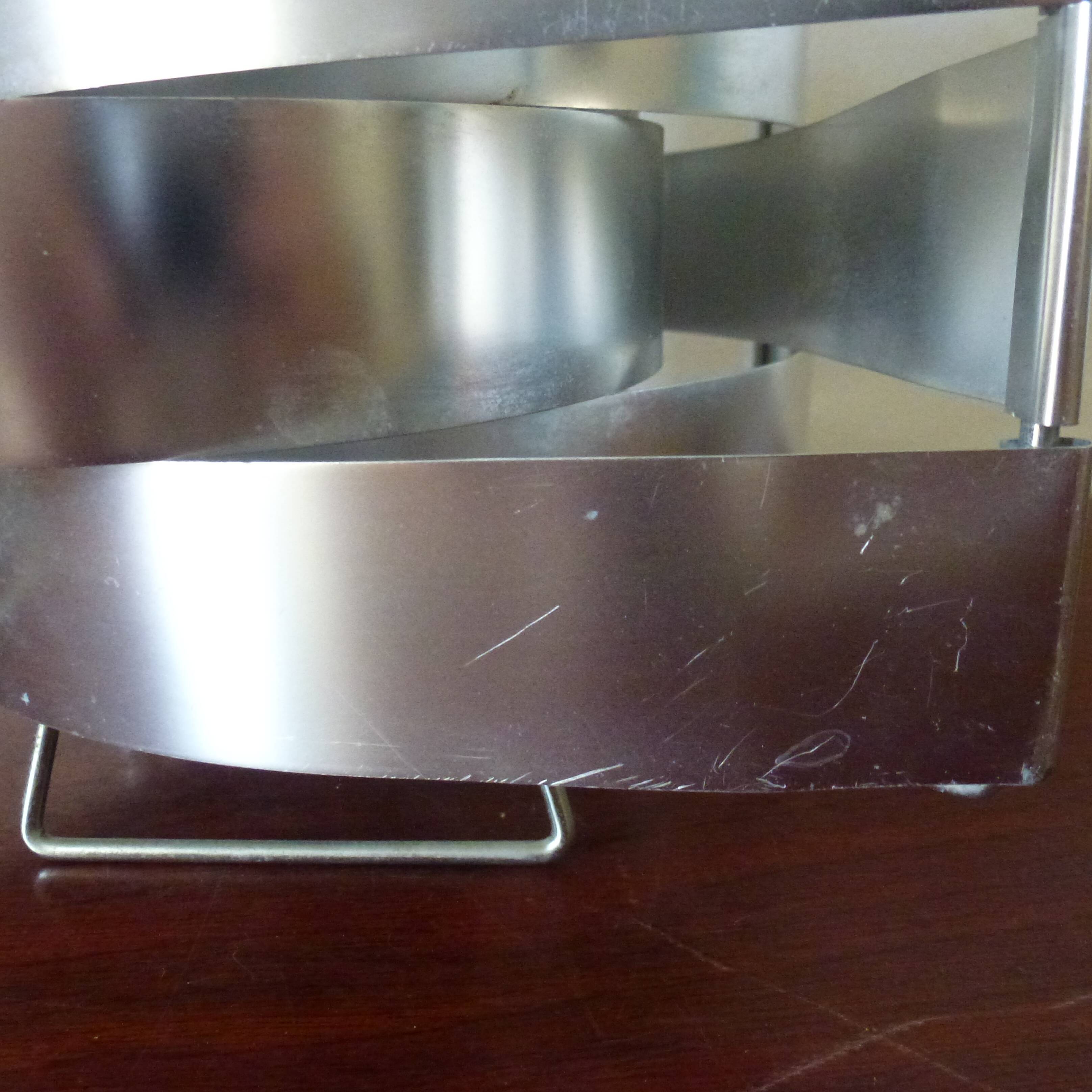 Uranus lamp by Max Sauze, aluminum creation from the 70s