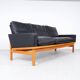 Vintage Black Leather Sofa by Poul M. Volther for Erik Jørgensen, 1960s