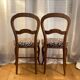 Chaises Louis Philippe en noyer époque XIXe, tapissées à neuf