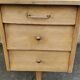 Raw wood pedestal desk, 1940-1950
