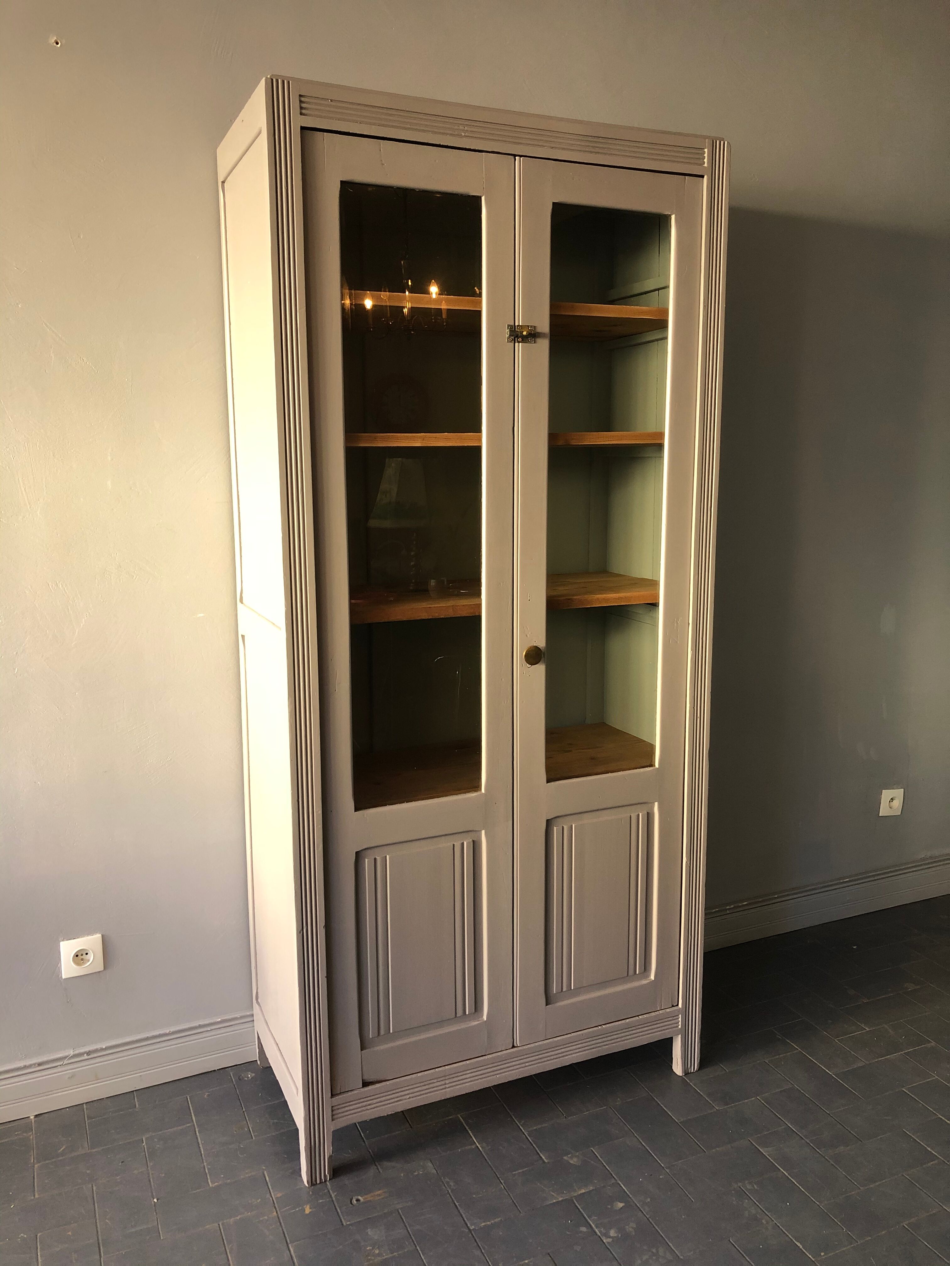 Glass-glazed Parisian wardrobe