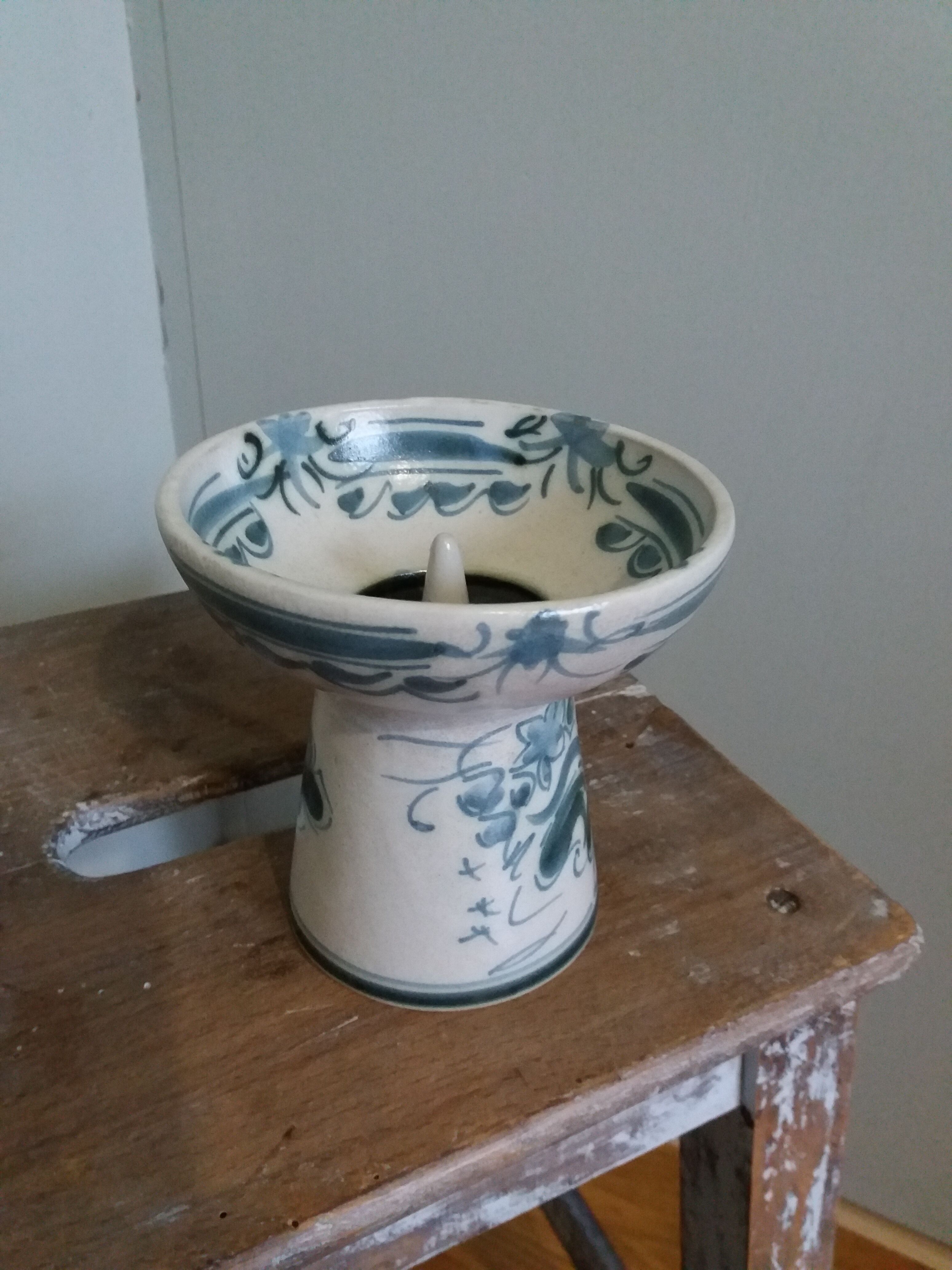 Keraluc Quimper candlestick picnic signed