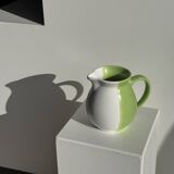 90s white and green ceramic carafe H17 D11
