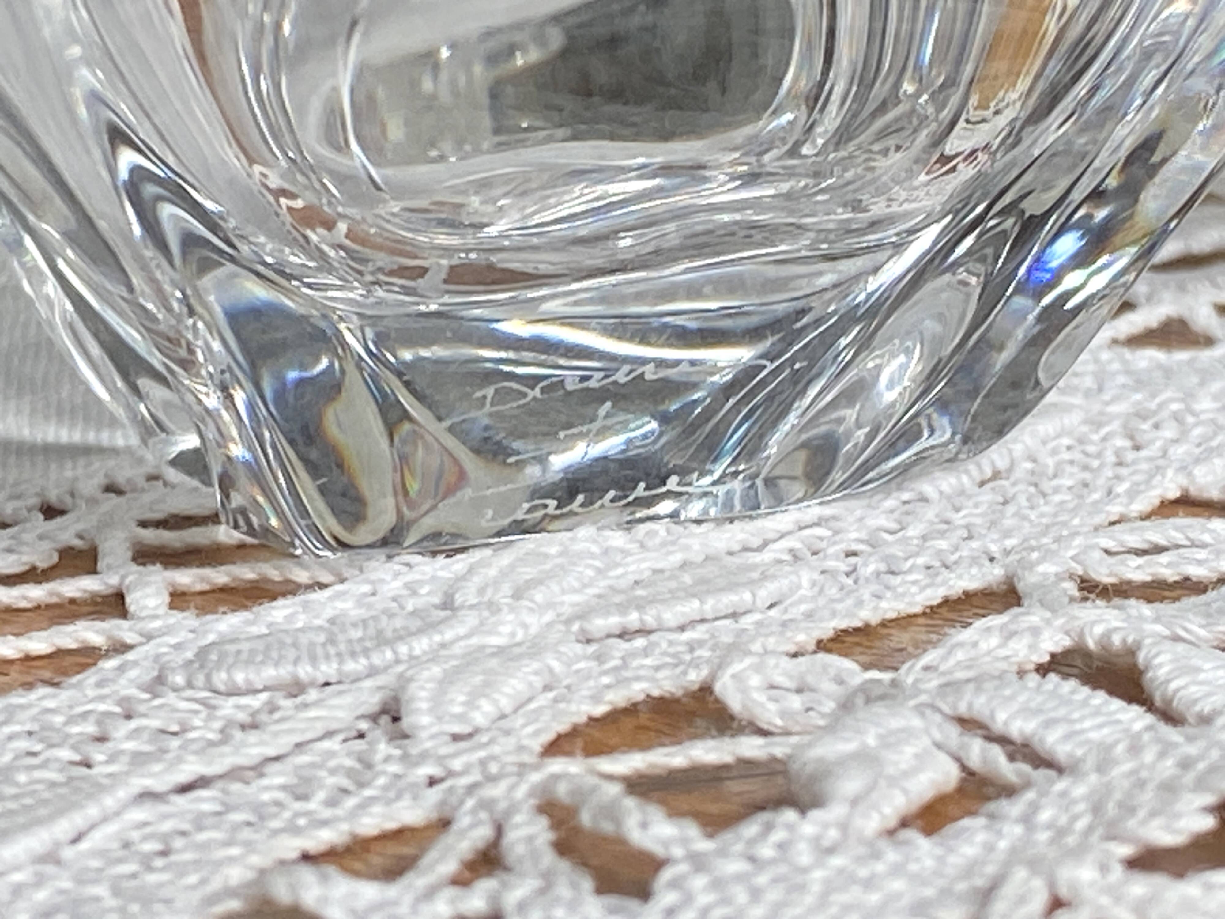4 individual salt cellars in Daum Crystal, France