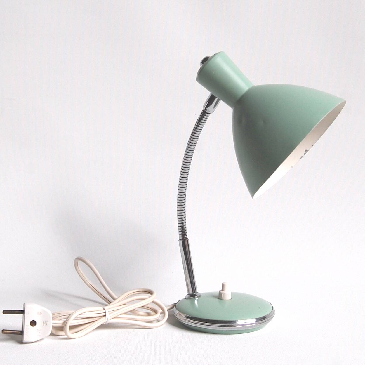 Vintage lacquered metal desk lamp