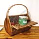 1960s wicker basket handbag