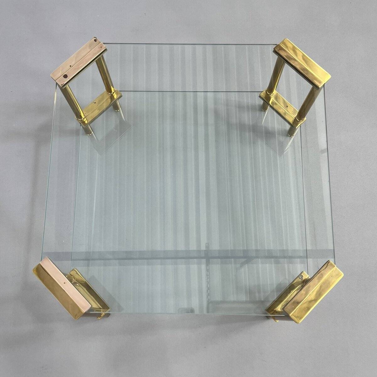 Brass and Glass Coffee Table, 1970s