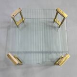 Brass and Glass Coffee Table, 1970s