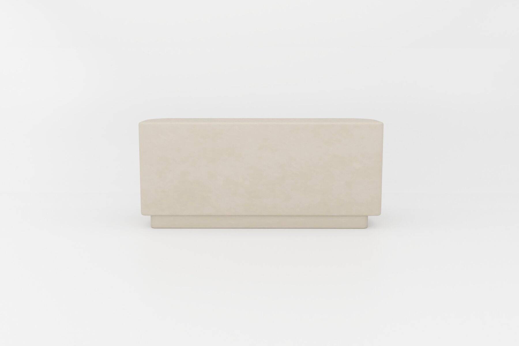 Contemporary Handmade Textured Plaster Sideboard with Walnut Interior