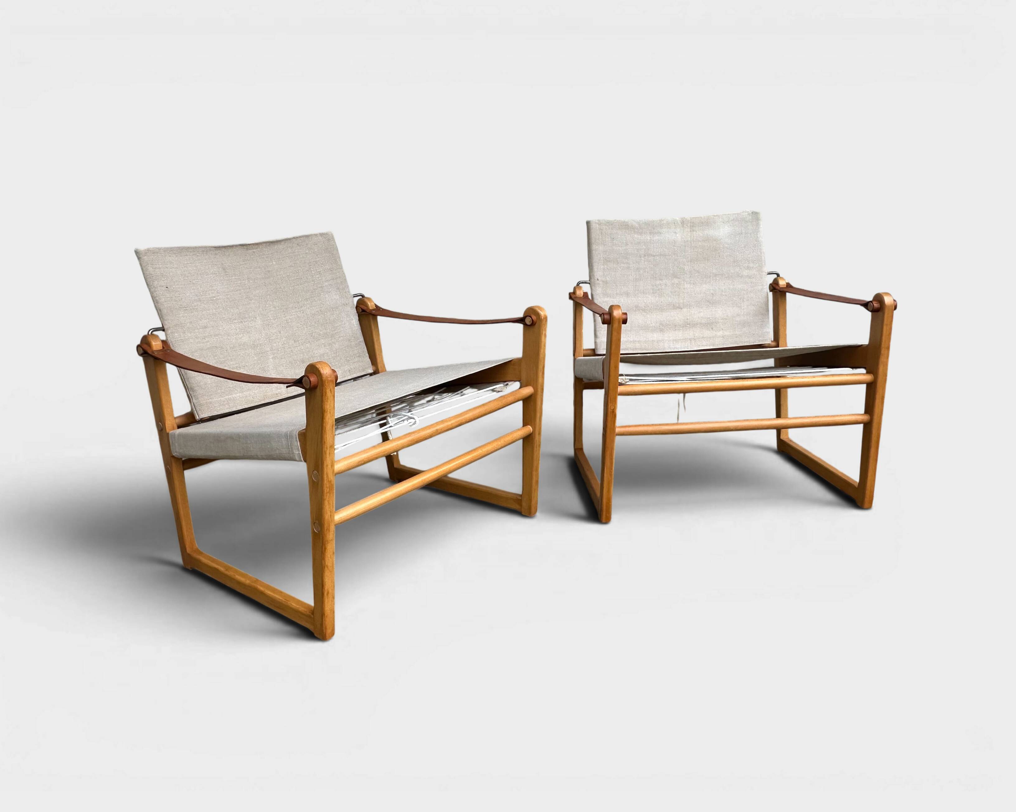 Pair of Safari Cikada armchairs by Bengt Ruda for IKEA, Sweden, 1970.