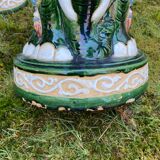 Ensemble de jardin ou de patio multicolore du 20ème siècle avec des éléphants
