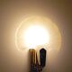 Frosted glass shell wall light, art deco style