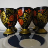 6 Wooden coquetiers Khokhloma