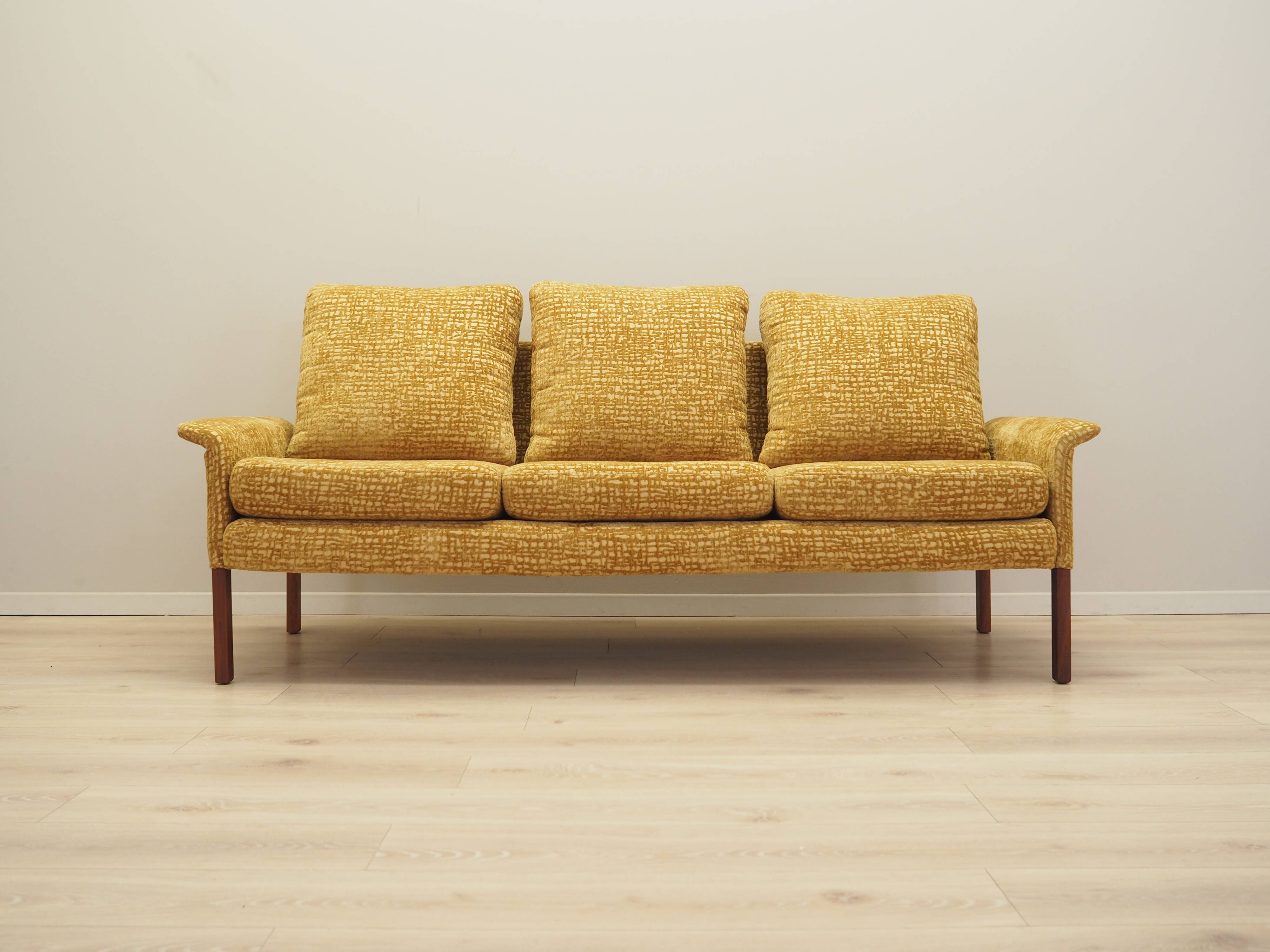 Mustard sofa, Danish design, 1960s, designer: Hans Olsen