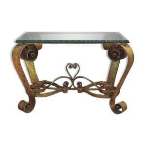 Table basse métal doré