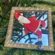 Antique gilded wooden mirror