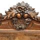 Desk with tiered secret drawer in solid oak Louis XIII