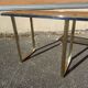 Chrome and golden brass console 70s