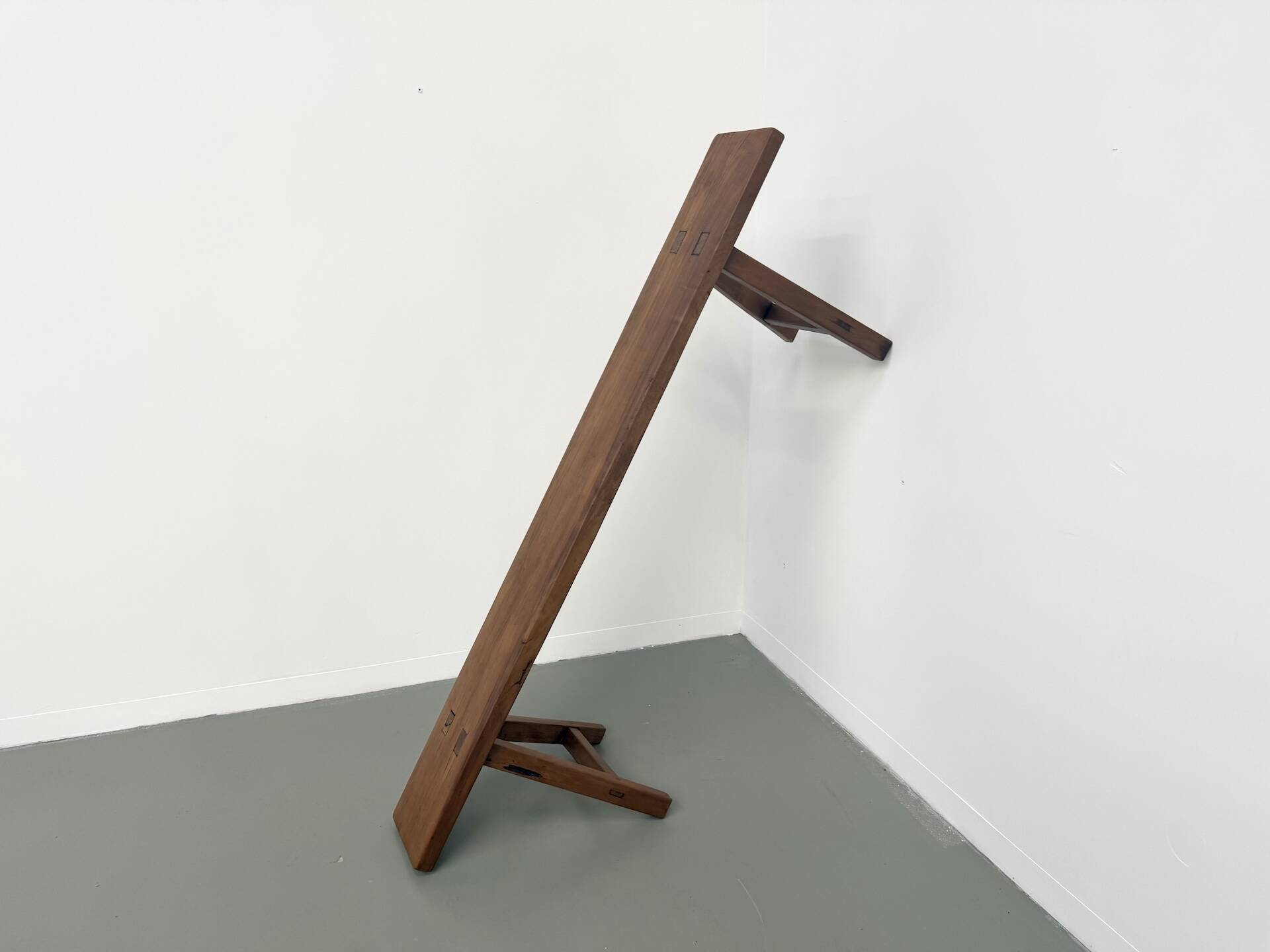 Restored solid walnut bench — 1950s