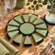 Art Deco celadon and black modular service cutlery rest