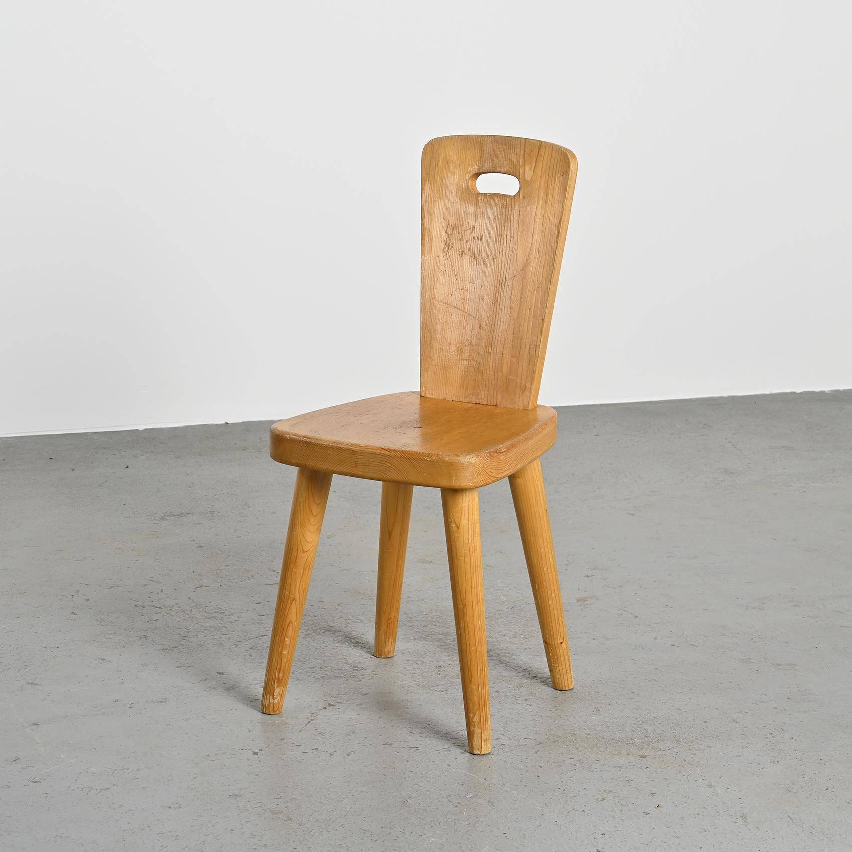 High-back chair by Christian Durupt, Méribel 1960