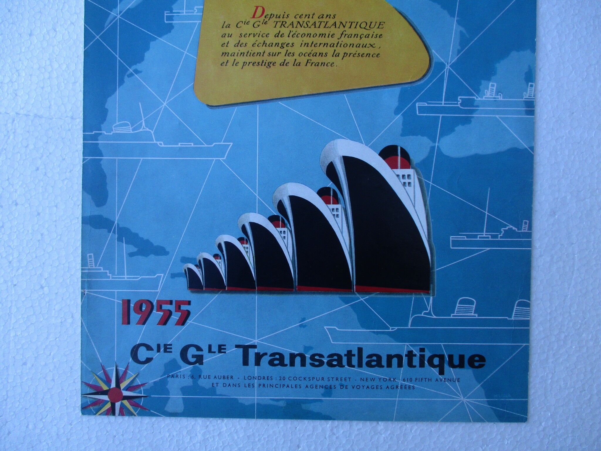 Old advertisements Marchal -et Cie Gle Transatlantique - 50s