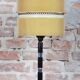 Lampe de table tchèque Art Déco en acier chromé, hêtre et parchemin, années 1940
