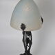 Art Nouveau shell lamp