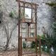 Old wooden entrance coat rack