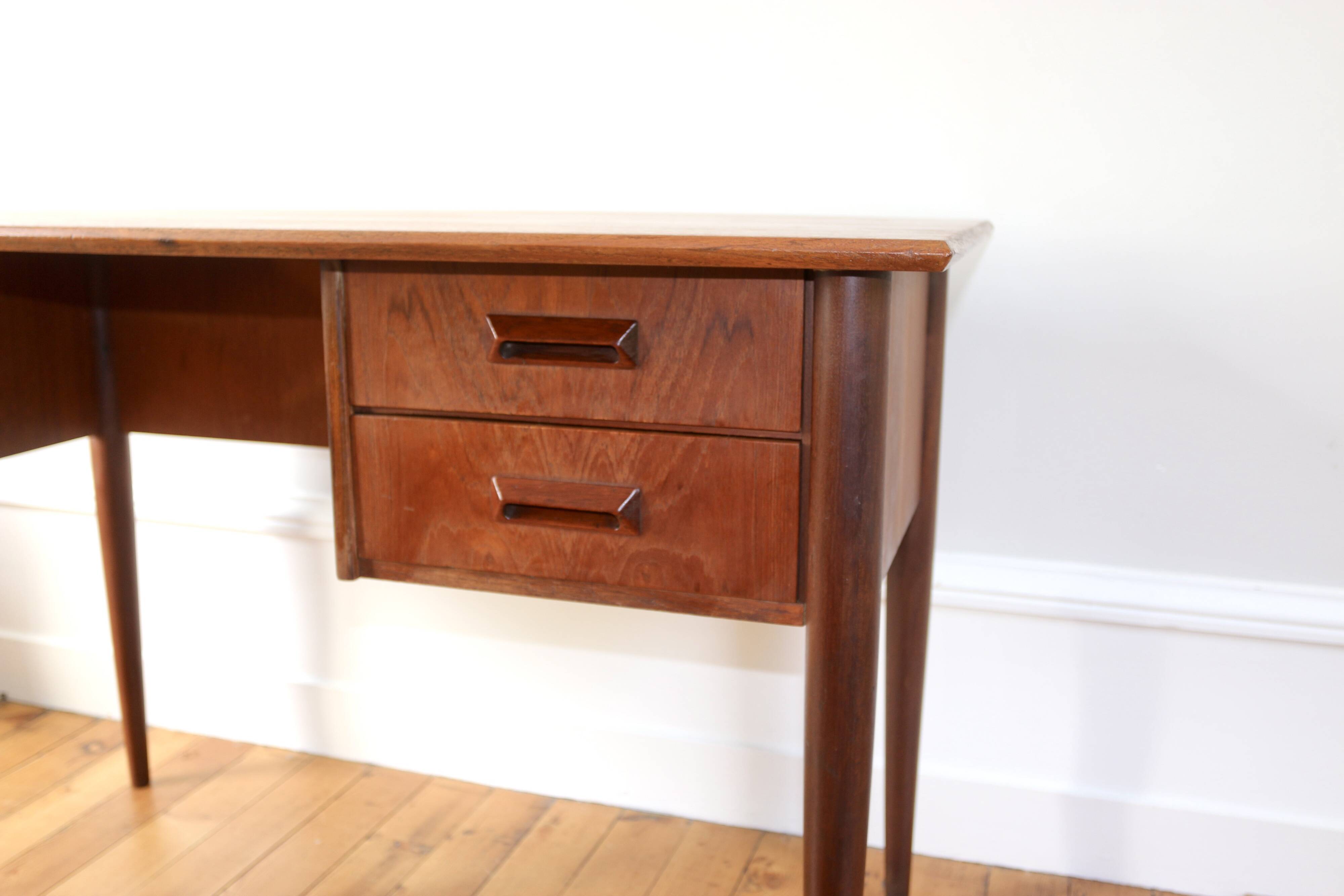 Small vintage 1960s Scandinavian teak desk