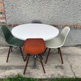 Round kitchen dining table 100cm chrome legs