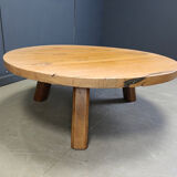 Brutalist tripod coffee table, 1960s