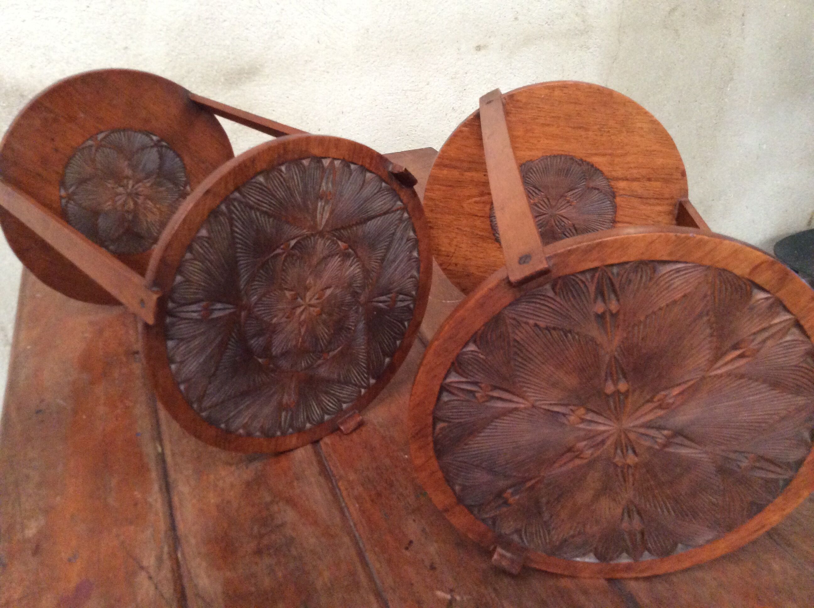 Pair of wooden side tables 1960