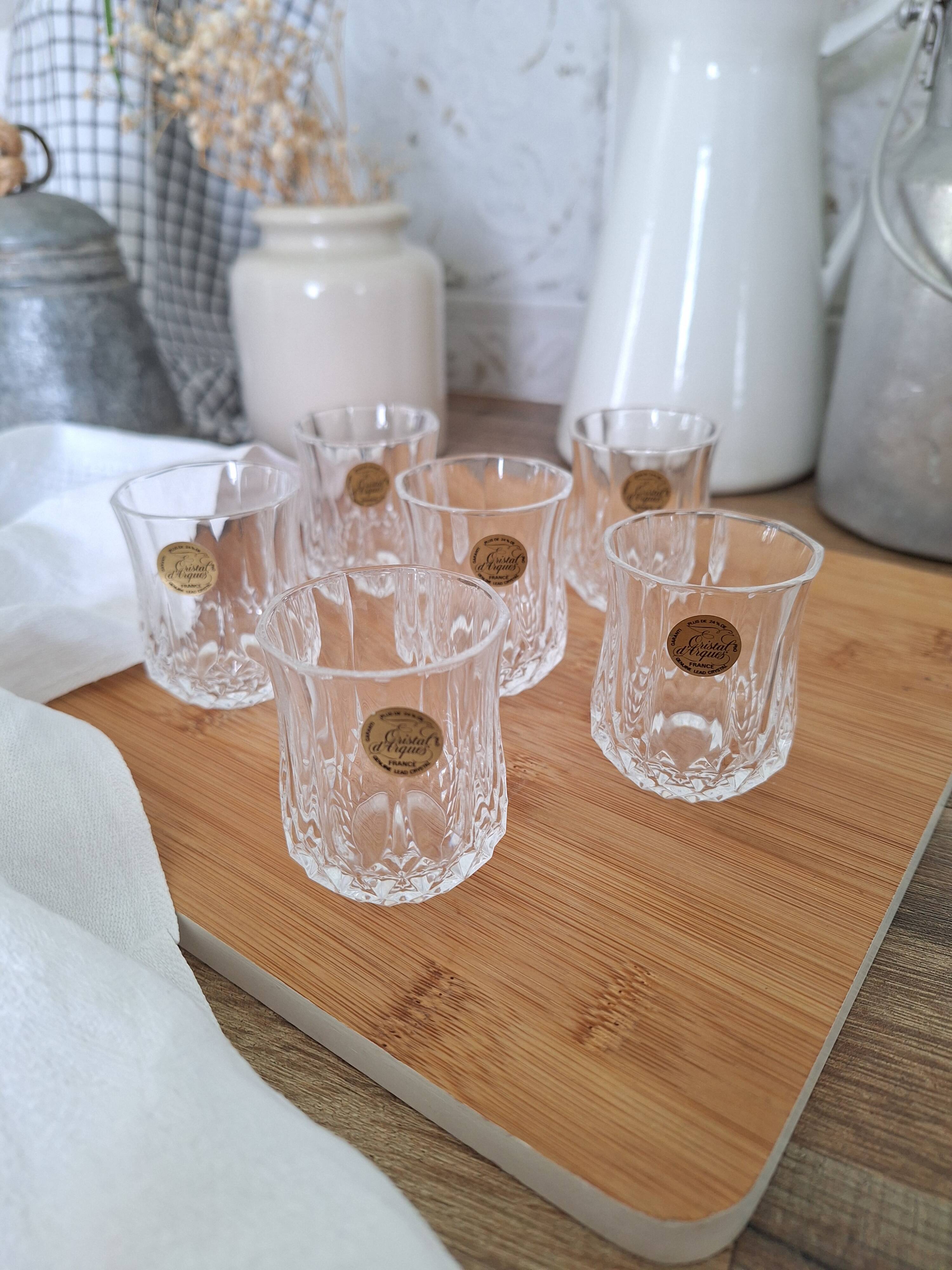 Crystal liqueur glasses from Arques