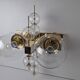 Mid-century Czech brass and glass wall sconce by Kamenický Šenov, 1970s