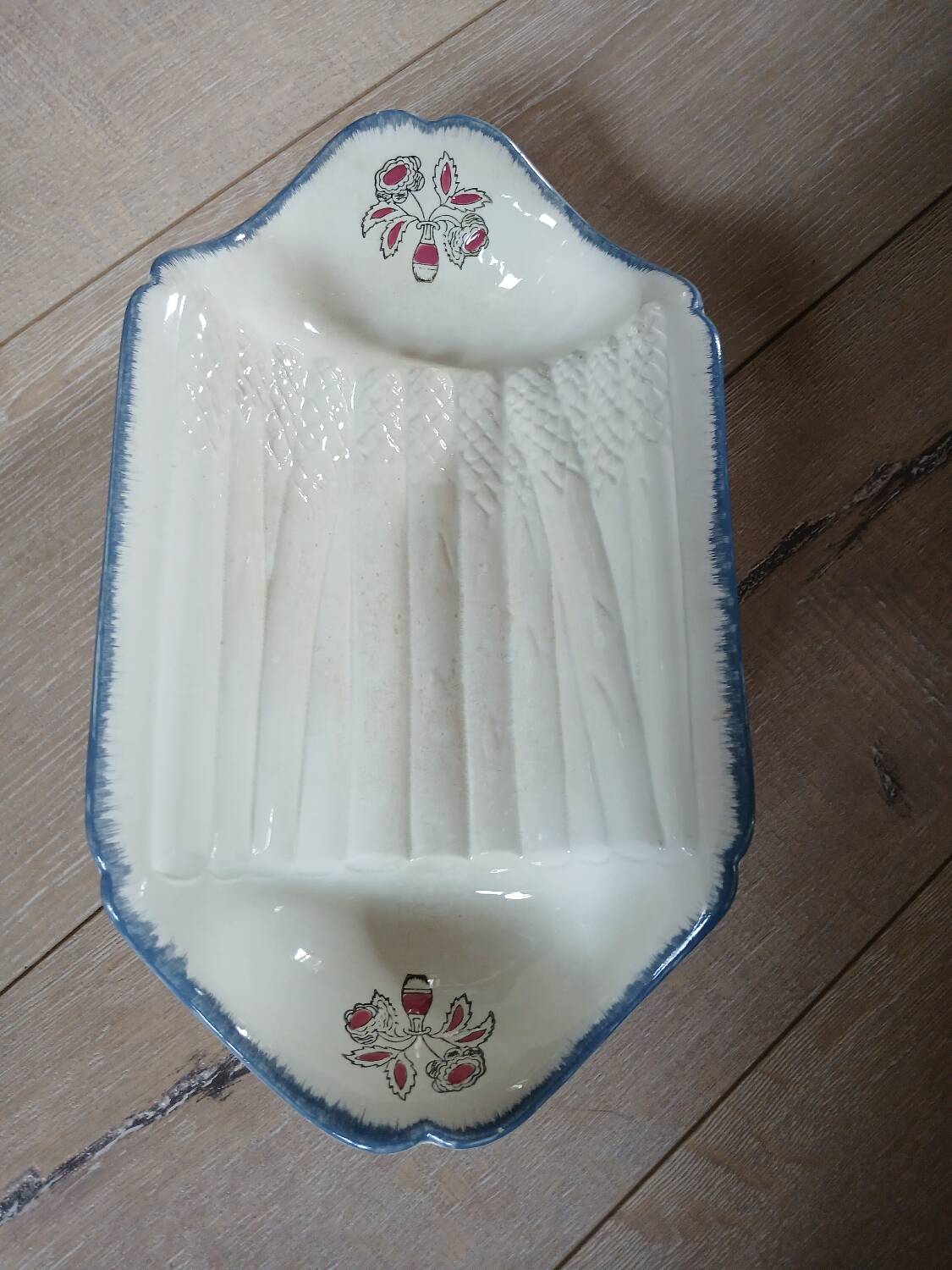Antique asparagus dish