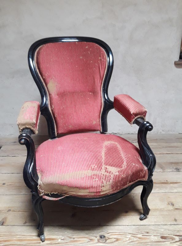 Voltaire armchair with rack and pinion XIX°