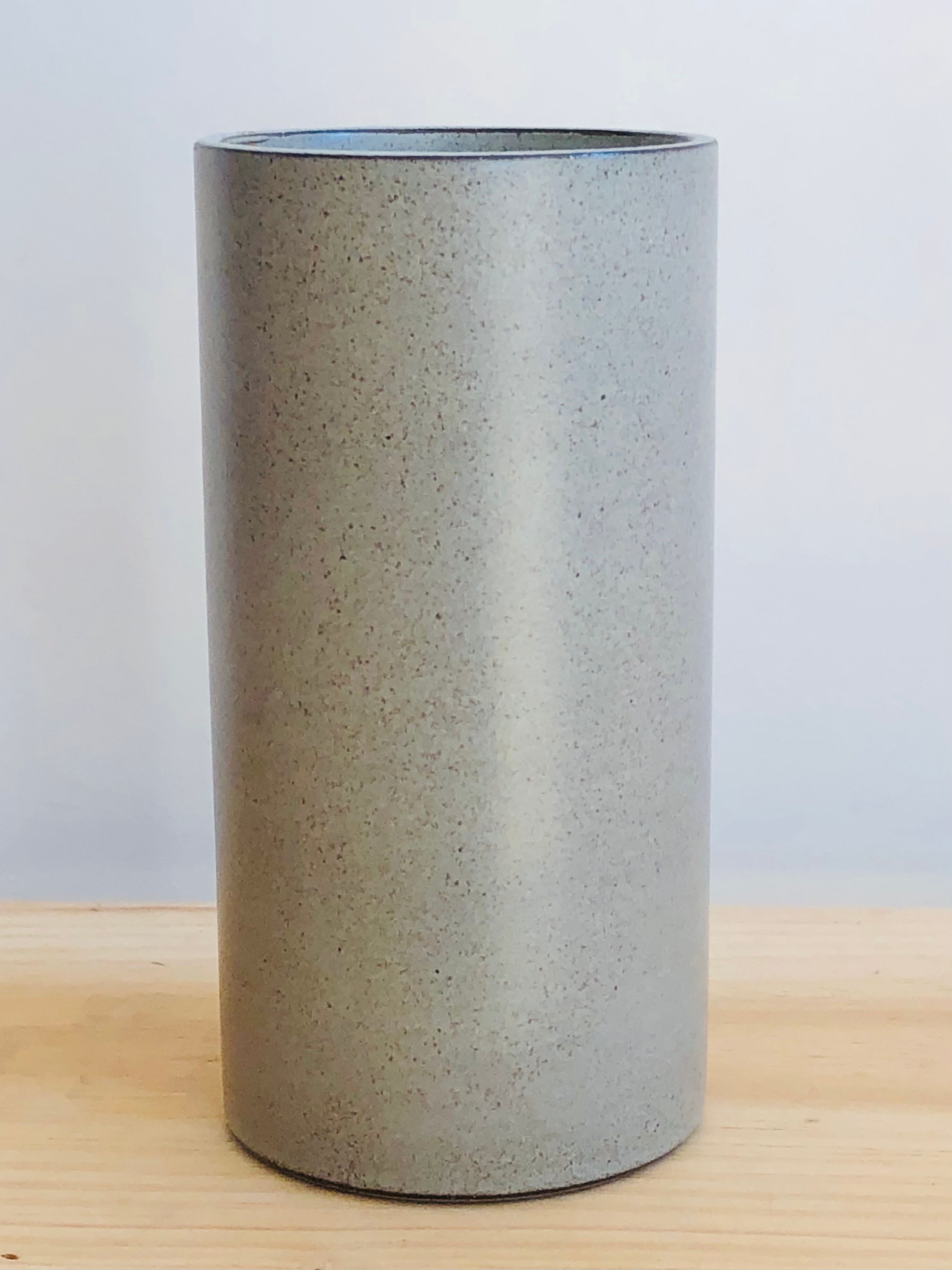 Brown grey ceramic vase