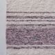 Handwoven recycled cotton rug - Pink and white